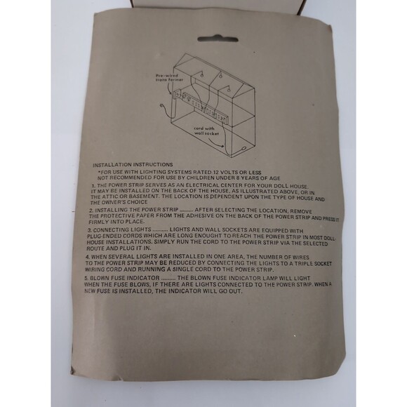 Dollhouse Miniature 12v Wiring System Power Strip w/Transformer 1:12 Scale - Picture 6 of 6